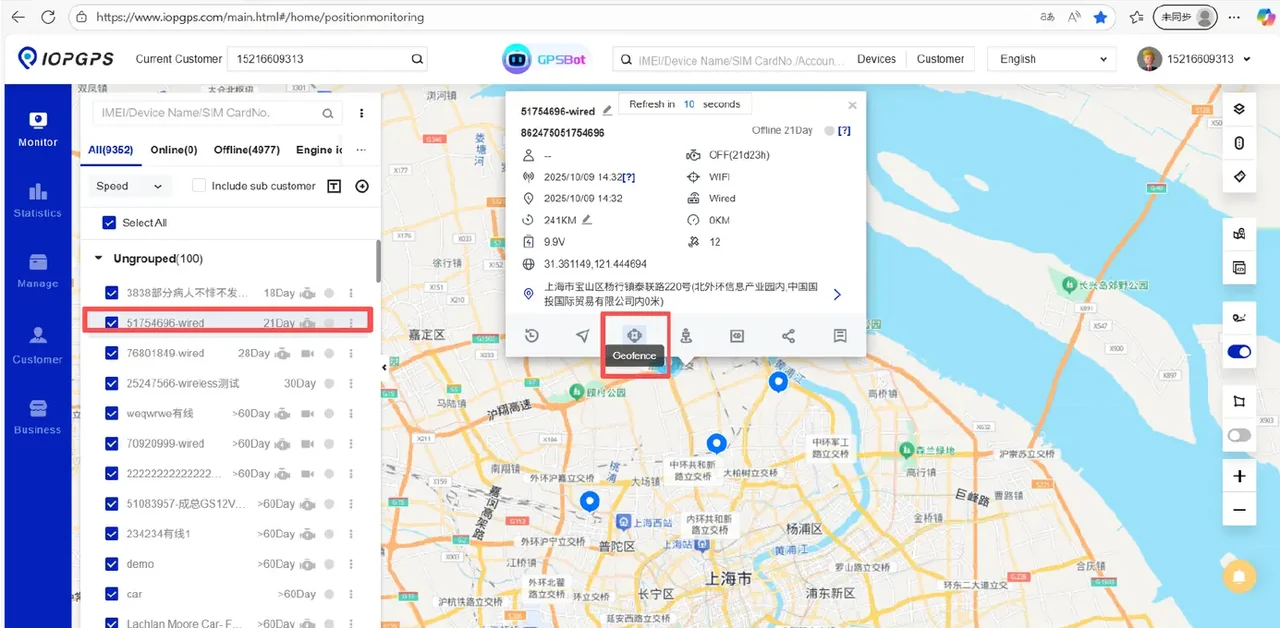 IOPGPS web platform map view for vehicle tracking and visibility
